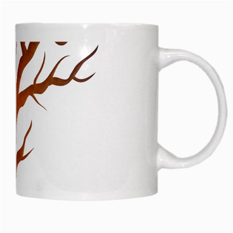 Dark Orange Night Tree White Mug from ArtsNow.com Right