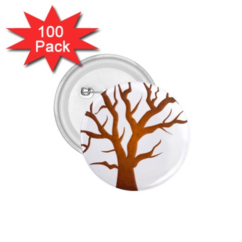 Dark Orange Night Tree 1.75  Button (100 pack)  from ArtsNow.com Front