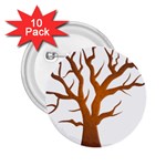 Dark Orange Night Tree 2.25  Button (10 pack)