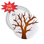 Dark Orange Night Tree 2.25  Button (100 pack)