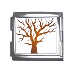 Dark Orange Night Tree Mega Link Italian Charm (18mm)