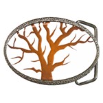 Dark Orange Night Tree Belt Buckle