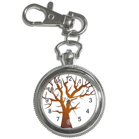 Dark Orange Night Tree Key Chain Watch from ArtsNow.com Front