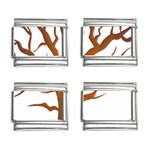 Dark Orange Night Tree 9mm Italian Charm (4 pack)