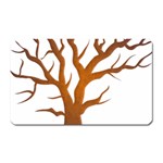 Dark Orange Night Tree Magnet (Rectangular)