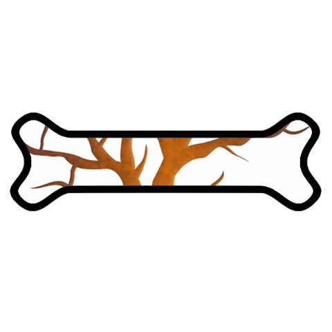 Dark Orange Night Tree Magnet (Dog Bone) from ArtsNow.com Front