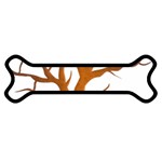 Dark Orange Night Tree Magnet (Dog Bone)