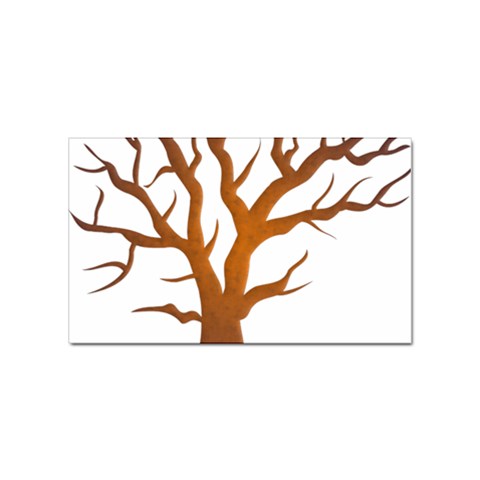 Dark Orange Night Tree Sticker Rectangular (10 pack) from ArtsNow.com Front