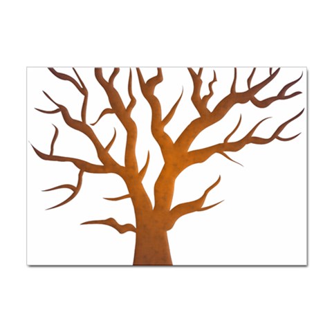 Dark Orange Night Tree Sticker A4 (10 pack) from ArtsNow.com Front