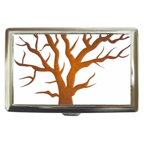 Dark Orange Night Tree Cigarette Money Case from ArtsNow.com Front