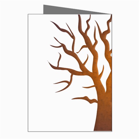 Dark Orange Night Tree Greeting Card from ArtsNow.com Right