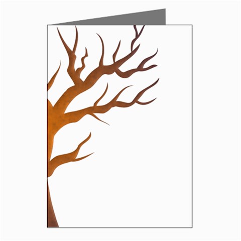 Dark Orange Night Tree Greeting Cards (Pkg of 8) from ArtsNow.com Left