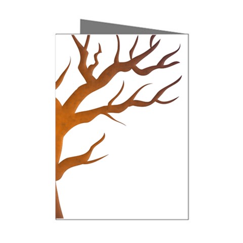 Dark Orange Night Tree Mini Greeting Cards (Pkg of 8) from ArtsNow.com Left