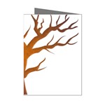 Dark Orange Night Tree Mini Greeting Cards (Pkg of 8)