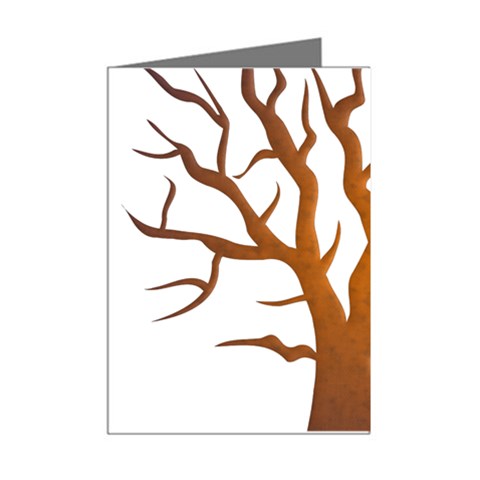 Dark Orange Night Tree Mini Greeting Cards (Pkg of 8) from ArtsNow.com Right