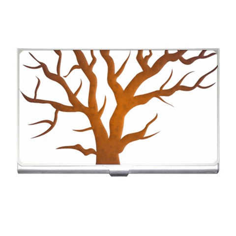 Dark Orange Night Tree Business Card Holder from ArtsNow.com Front