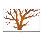 Dark Orange Night Tree Business Card Holder