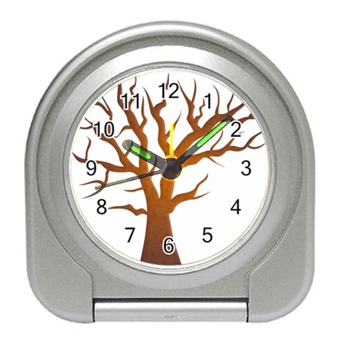 Dark Orange Night Tree Travel Alarm Clock from ArtsNow.com Front