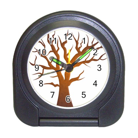 Dark Orange Night Tree Travel Alarm Clock from ArtsNow.com Front