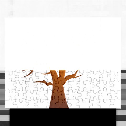 Dark Orange Night Tree Jigsaw Puzzle (Rectangular) from ArtsNow.com Front