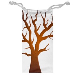 Dark Orange Night Tree Jewelry Bag from ArtsNow.com Front