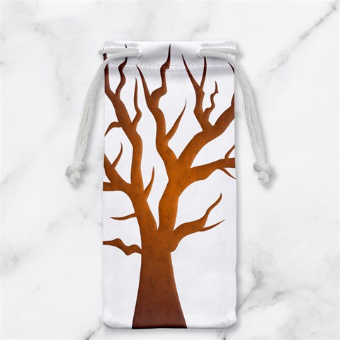 Dark Orange Night Tree Jewelry Bag from ArtsNow.com Back