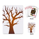 Dark Orange Night Tree Playing Cards Single Design