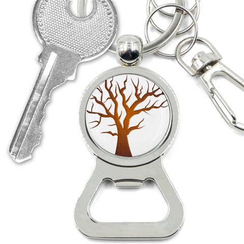 Dark Orange Night Tree Bottle Opener Key Chain from ArtsNow.com Front