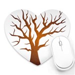 Dark Orange Night Tree Mousepad (Heart)