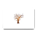 Dark Orange Night Tree Small Doormat