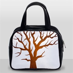 Dark Orange Night Tree Classic Handbag (Two Sides) from ArtsNow.com Front