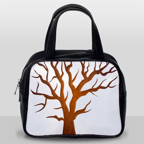 Dark Orange Night Tree Classic Handbag (Two Sides) from ArtsNow.com Back