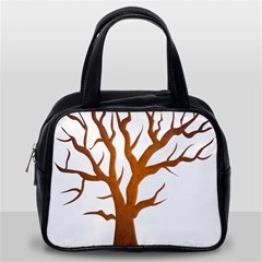 Dark Orange Night Tree Classic Handbag (Two Sides) from ArtsNow.com Back