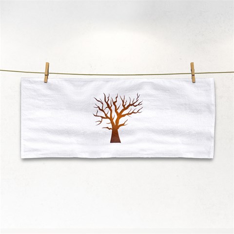 Dark Orange Night Tree Hand Towel from ArtsNow.com Front