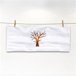 Dark Orange Night Tree Hand Towel