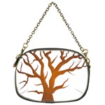 Dark Orange Night Tree Chain Purse (One Side)