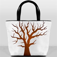 Dark Orange Night Tree Bucket Bag from ArtsNow.com Front