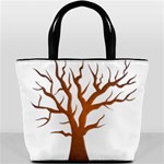 Dark Orange Night Tree Bucket Bag