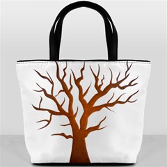 Dark Orange Night Tree Bucket Bag from ArtsNow.com Back