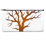 Dark Orange Night Tree Pencil Case