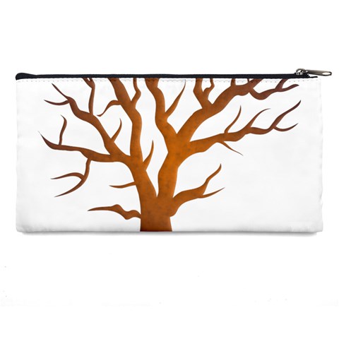 Dark Orange Night Tree Pencil Case from ArtsNow.com Back