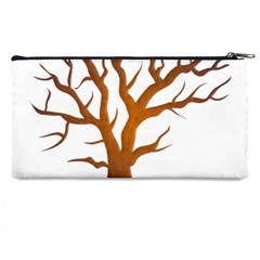 Dark Orange Night Tree Pencil Case from ArtsNow.com Back