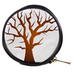 Dark Orange Night Tree Mini Makeup Bag