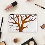 Dark Orange Night Tree Cosmetic Bag (Small)