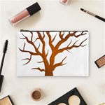 Dark Orange Night Tree Cosmetic Bag (Medium)