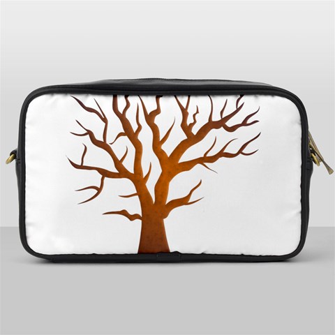 Dark Orange Night Tree Toiletries Bag (One Side) from ArtsNow.com Front