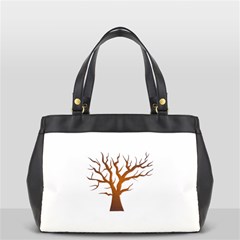 Dark Orange Night Tree Oversize Office Handbag (Two Sides) from ArtsNow.com Front