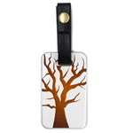 Dark Orange Night Tree Luggage Tag (one side)