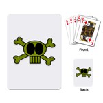 Green Skull and Bones Playing Cards Single Design