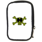 Green Skull and Bones Compact Camera Leather Case